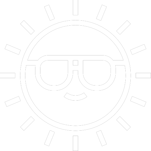 Vector icon of a sun wearing sunglasses